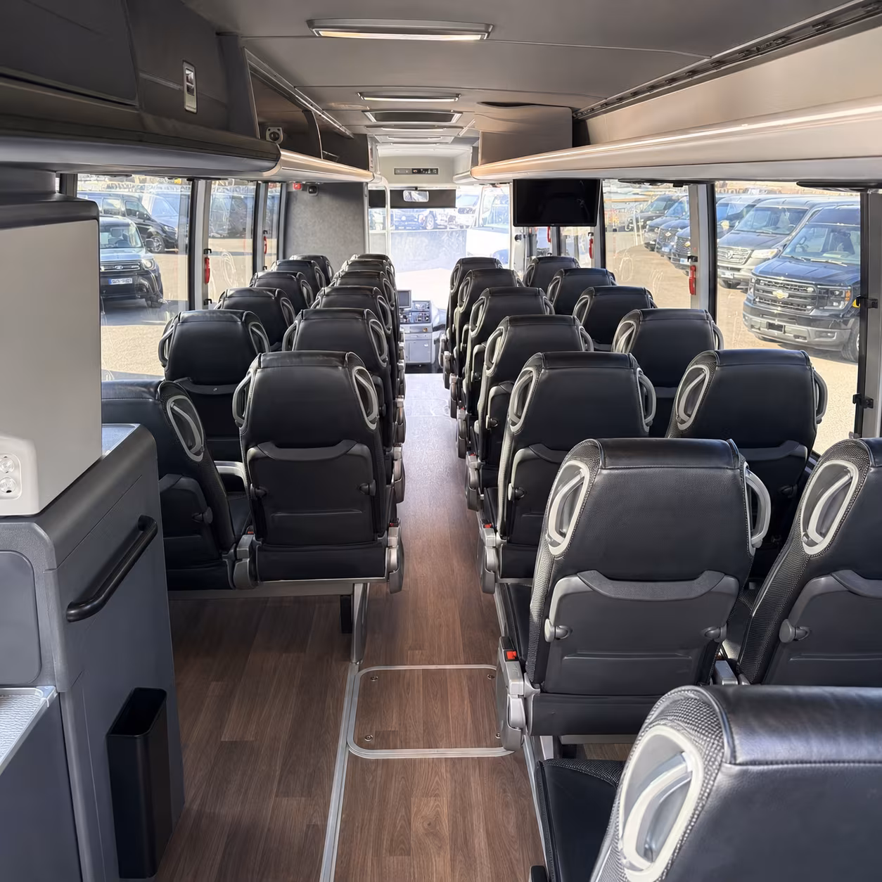 buena park charter bus inside