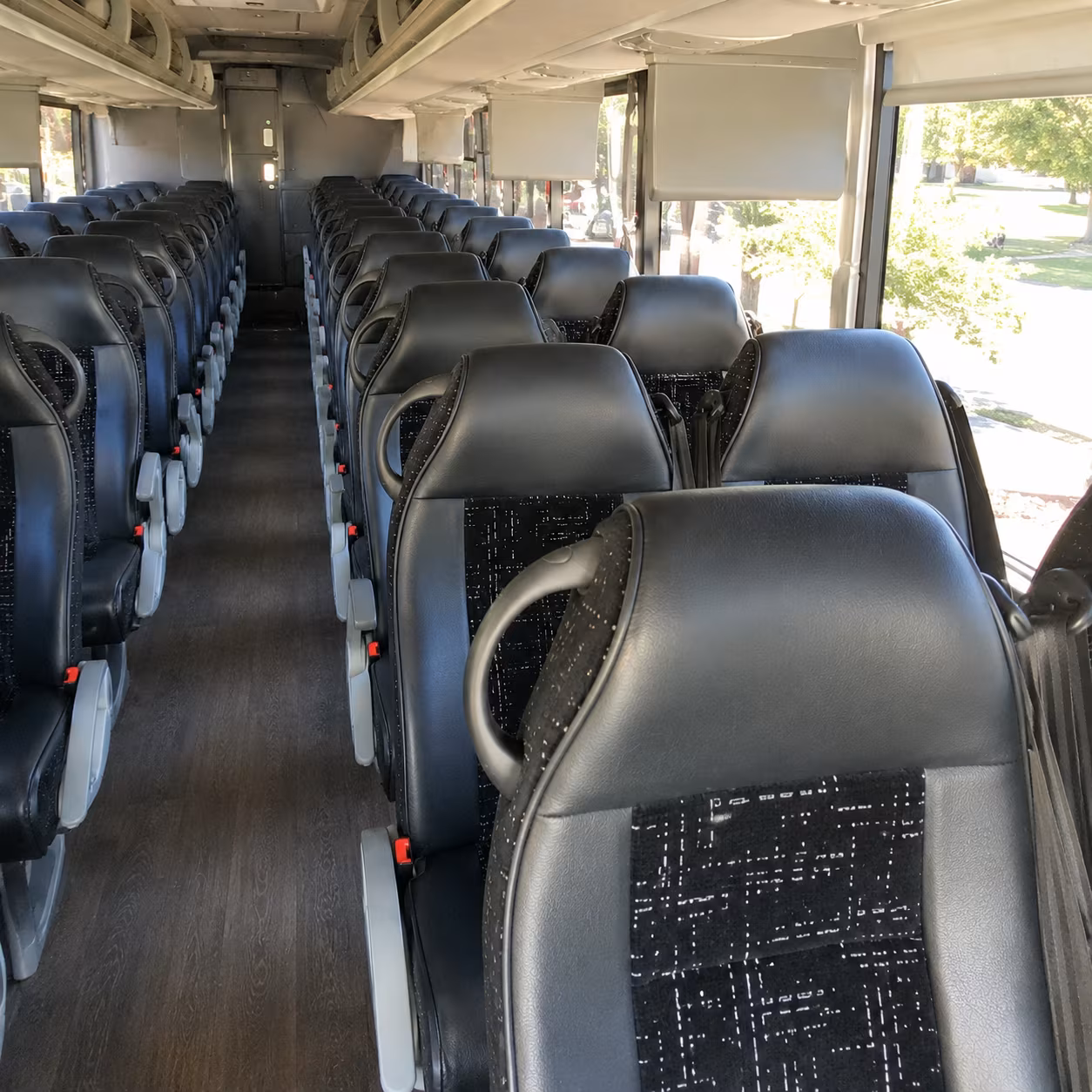 cypress charter bus rental interior